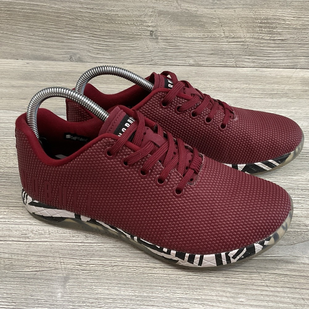 NOBULL SuperFabric Trainers Bordeaux Maroon Cross Training Shoes Womens Size 8